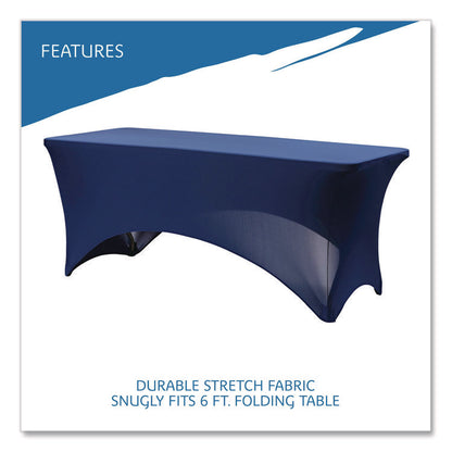 iGear Fabric Table Cover, Polyester/Spandex, 30 "x 72", Blue