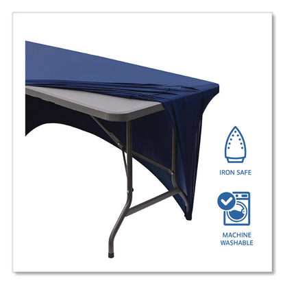 iGear Fabric Table Cover, Polyester/Spandex, 30 "x 72", Blue