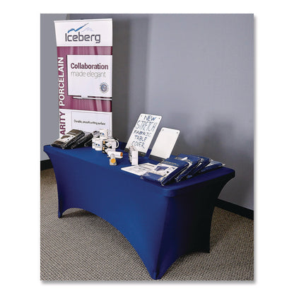 iGear Fabric Table Cover, Polyester/Spandex, 30 "x 72", Blue