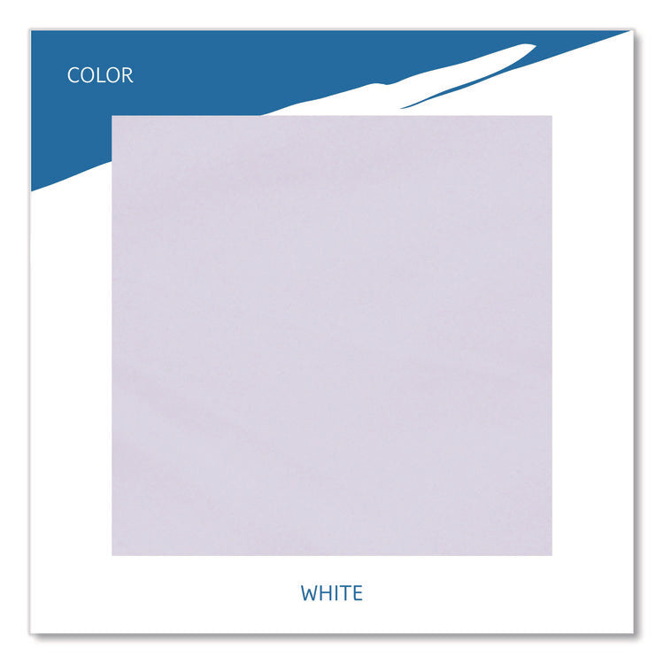 iGear Fabric Table Cover, Polyester/Spandex, 30" x 96", White