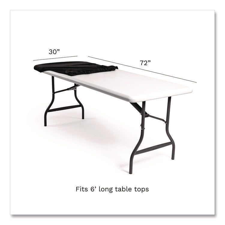 iGear Fabric Table Top Cap Cover, Polyester/Spandex, 30" x 72", Black