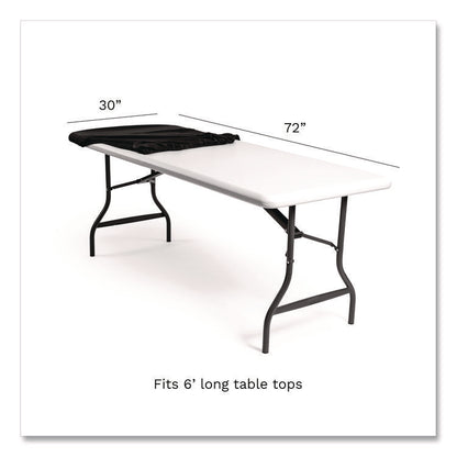 iGear Fabric Table Top Cap Cover, Polyester/Spandex, 30" x 72", Black