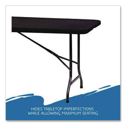 iGear Fabric Table Top Cap Cover, Polyester/Spandex, 30" x 96", Black