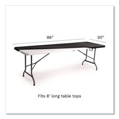 iGear Fabric Table Top Cap Cover, Polyester/Spandex, 30" x 96", Black