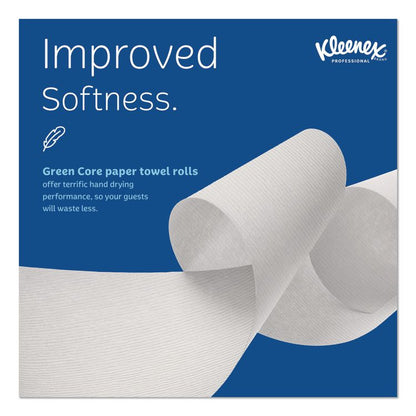 Hard Roll Paper Towels with Premium Absorbency Pockets with Colored Core, Green Core, 1-Ply, 7.5" x 700 ft, White, 6 Rolls/CT