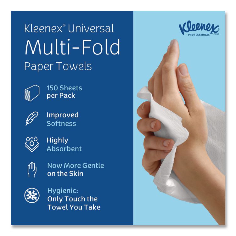 Multi-Fold Paper Towels, Convenience, 9.2 x 9.4, White, 150/Pack, 8 Packs/Carton