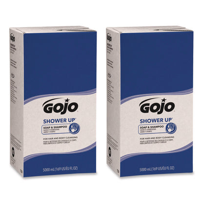 SHOWER UP Soap and Shampoo, Clean, 5,000 mL Refill Bag, 2/Carton
