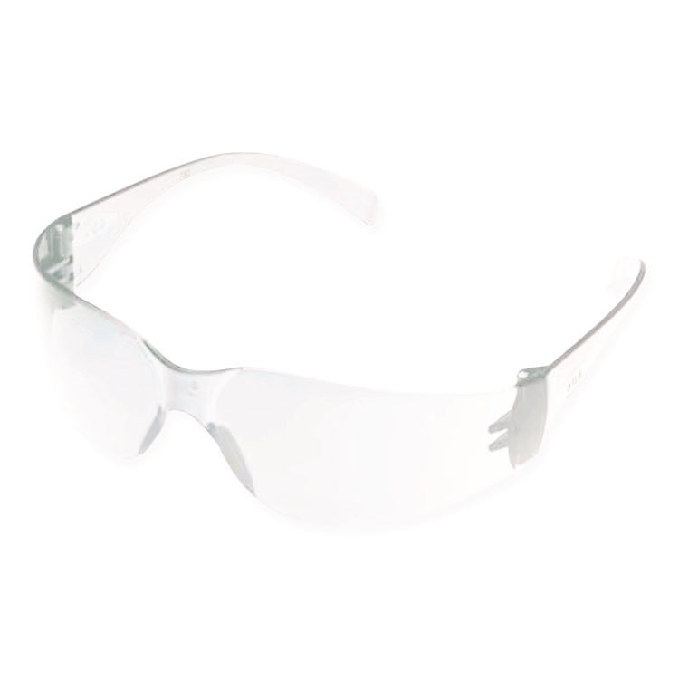 Virtua Wraparound Protective Eyewear, Frameless, Clear Single Lens, 100/Carton