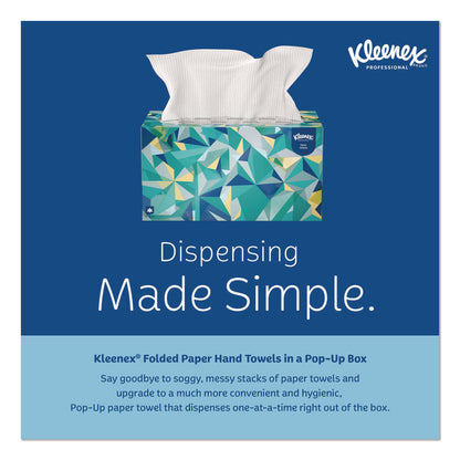 Hand Towels, POP-UP Box, Cloth, 1-Ply, 9 x 10.5, Unscented, White, 120/Box