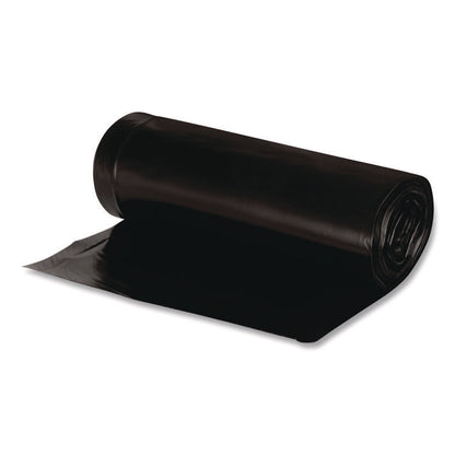 Linear Low Density Recycled Can Liners, 33 Gallon, 1.25 mil, 33" x 39", Black, 10 Bags/Roll, 10 Rolls/Carton