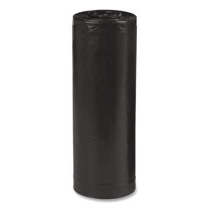 Linear Low Density Recycled Can Liners, 33 Gallon, 1.25 mil, 33" x 39", Black, 10 Bags/Roll, 10 Rolls/Carton