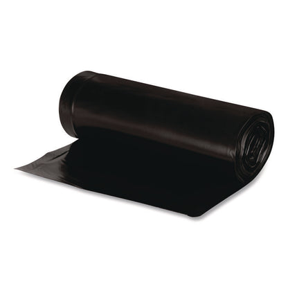 Linear Low Density Recycled Can Liners, 56 gal, 1.25 mil, 43" x 48", Black, 10 Bags/Roll, 10 Rolls/Carton
