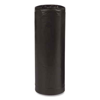 Linear Low Density Recycled Can Liners, 56 gal, 1.25 mil, 43" x 48", Black, 10 Bags/Roll, 10 Rolls/Carton