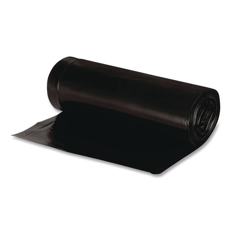 Linear Low Density Recycled Can Liners, 45 Gallon, 1.25 mil, 40" x 46", Black, 10 Bags/Roll, 10 Rolls/Carton
