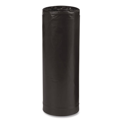 Linear Low Density Recycled Can Liners, 45 Gallon, 1.25 mil, 40" x 46", Black, 10 Bags/Roll, 10 Rolls/Carton