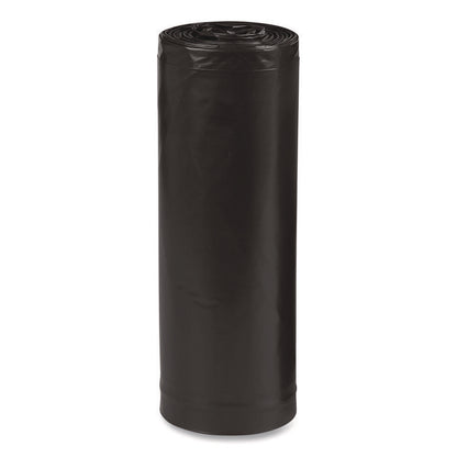 Linear Low Density Recycled Can Liners, 60 Gallon, 1.65 mil, 38" x 58", Black, 10 Bags/Roll, 10 Rolls/Carton