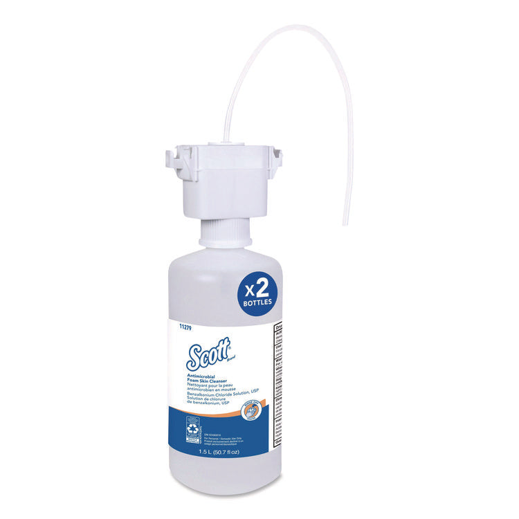 Antimicrobial Foam Skin Cleanser Refill, Unscented, 1,500 mL, 2/Carton