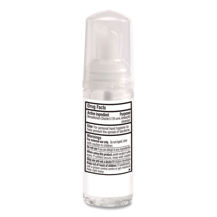 Alcohol-Free Foam Hand Sanitizer, 1.5 oz Pump Bottle, Unscented, 24/Carton