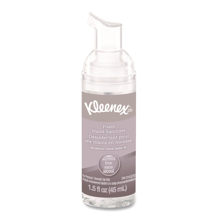 Alcohol-Free Foam Hand Sanitizer, 1.5 oz Pump Bottle, Unscented, 24/Carton