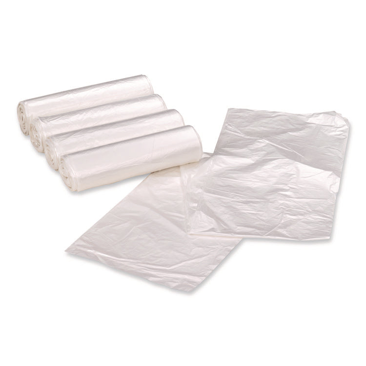 Linear Low Density Clear Recycled Can Liners, 23 gal, 1 mil, 28.5" x 43", Clear, 150/Carton