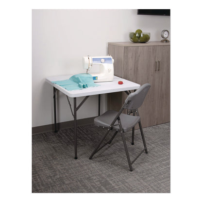 Rough n Ready Commercial Folding Chair, Supports Up to 350 lb, 18" Seat Height, Charcoal Seat/Back, Charcoal Base, 4/Pack