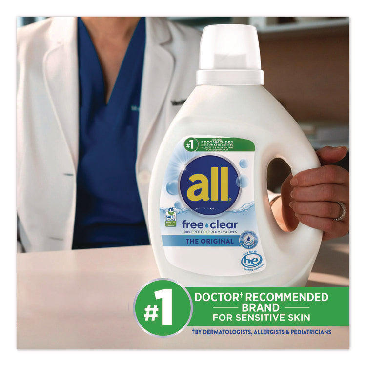 Free Clear HE Laundry Detergent, 24 Loads, Unscented, 30 oz Bottle, 6/Carton