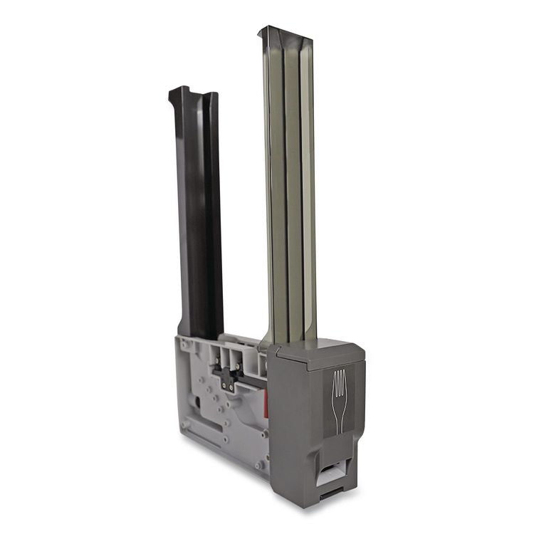 Cutlery Dispenser Tower, Holds 125 Forks, 2.6 x 15.4, Gray, 10/Carton