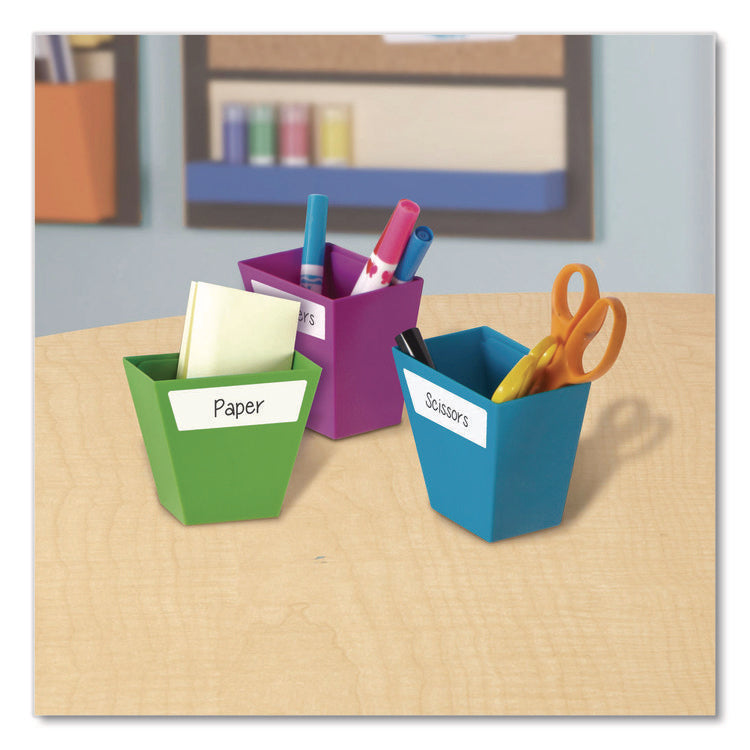 Magnetic Create-a-Space Storage Bins, 2" x 3.75" Assorted Colors, 4 Bins