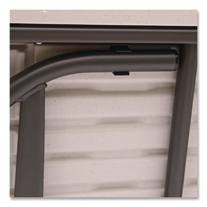 IndestrucTable Industrial Folding Table, Rectangular, 96" x 30" x 29", Platinum