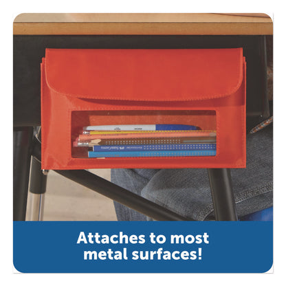 Magnetic Storage Pockets, 9.5" x 1" x 5.5", Assorted Colors, 4 Pockets