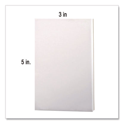 Scratch Pads, Unruled, (100) White 3 x 5 Sheets, 12/Pack