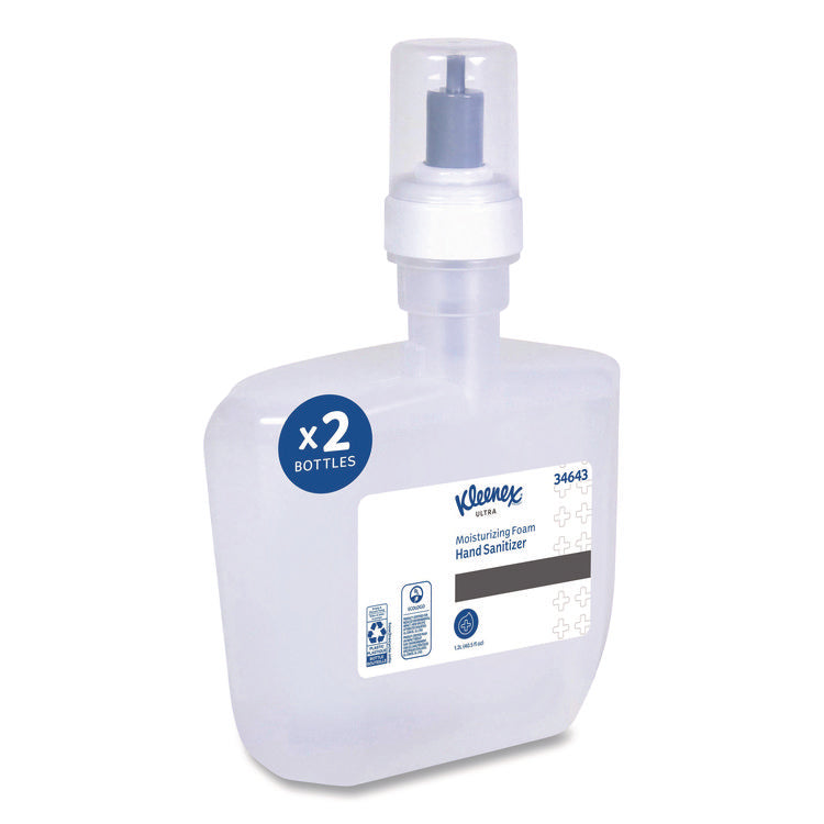 Ultra Moisturizing Foam Hand Sanitizer, 1,200 mL Cassette, Unscented, 2/Carton