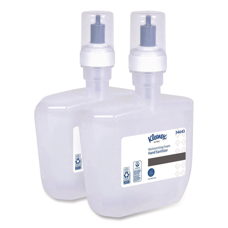 Ultra Moisturizing Foam Hand Sanitizer, 1,200 mL Cassette, Unscented, 2/Carton