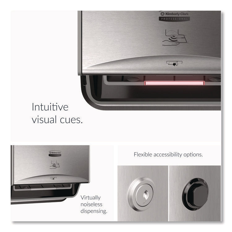 ICON Automatic Roll Towel Recessed Dispenser Housing, Narrow without Trim Panel, Stainless Steel