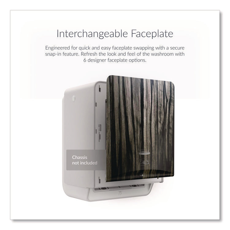 ICON Faceplate for Automatic Roll Towel Dispenser, 18.12 x 15.62 x 12.87, Ebony Woodgrain