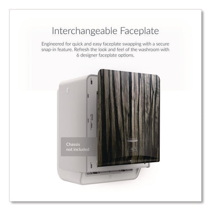 ICON Faceplate for Automatic Roll Towel Dispenser, 18.12 x 15.62 x 12.87, Ebony Woodgrain