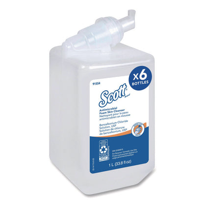 Antimicrobial Foam Skin Cleanser Refill, Fresh Scent, 1 L, 6/Carton