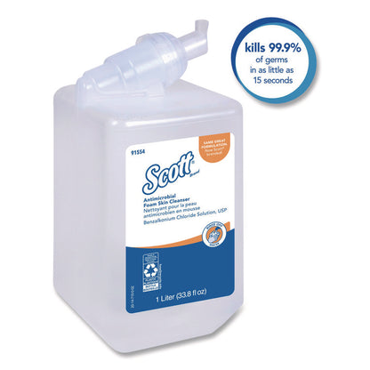 Antimicrobial Foam Skin Cleanser Refill, Fresh Scent, 1 L, 6/Carton