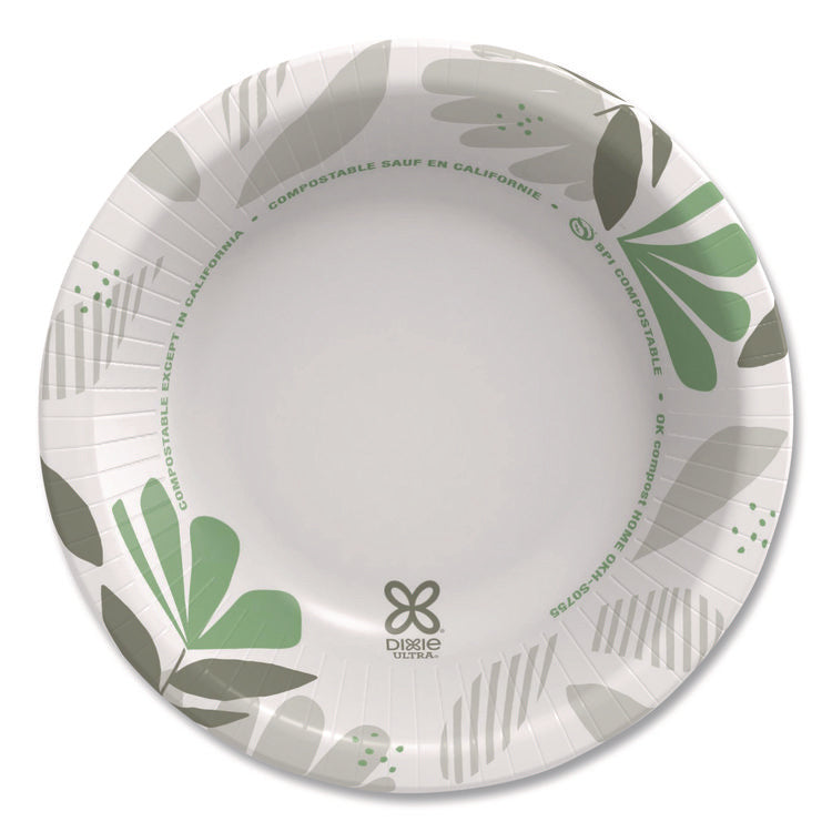 Pathways Heavyweight Paper Bowls, 12 oz, Green/Burgundy, 1,000/Carton