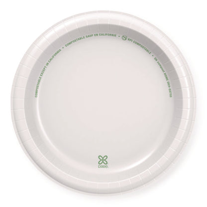 Paper Dinnerware, Plate, 8.5" dia, White, 125/Pack, 4/Carton