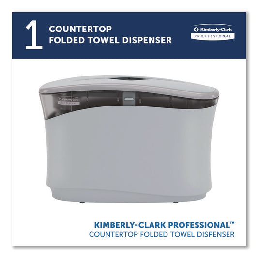 Countertop Folded Towel Dispenser, 13.3 x 5.2 x 9, Gray