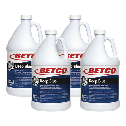 Deep Blue Glass and Surface Cleaner, 1 gal Bottle, 4/Carton