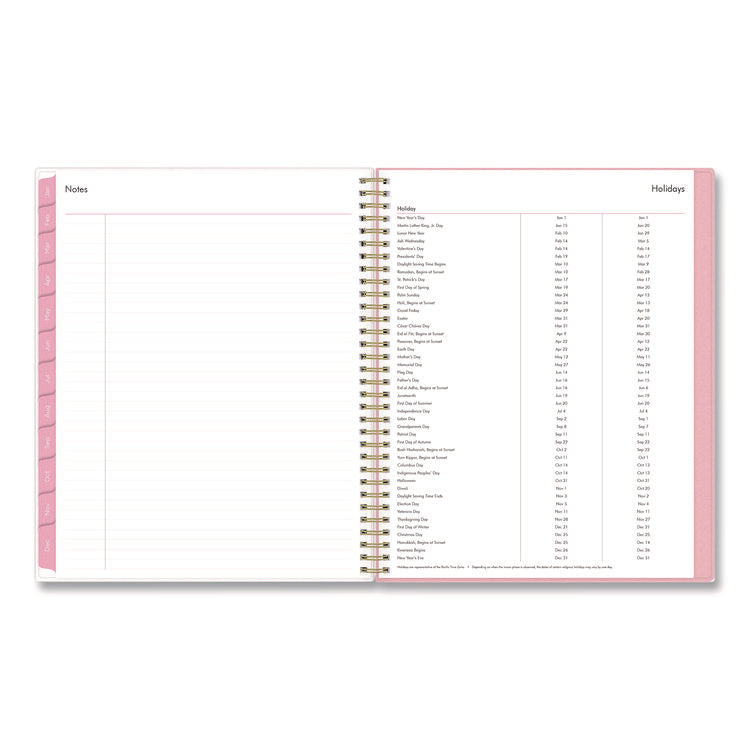 Mimi Pink Weekly/Monthly Planner, Floral Artwork, 11 x 8.5, Pink/Blue/Rose Cover, 12-Month (Jan to Dec): 2026
