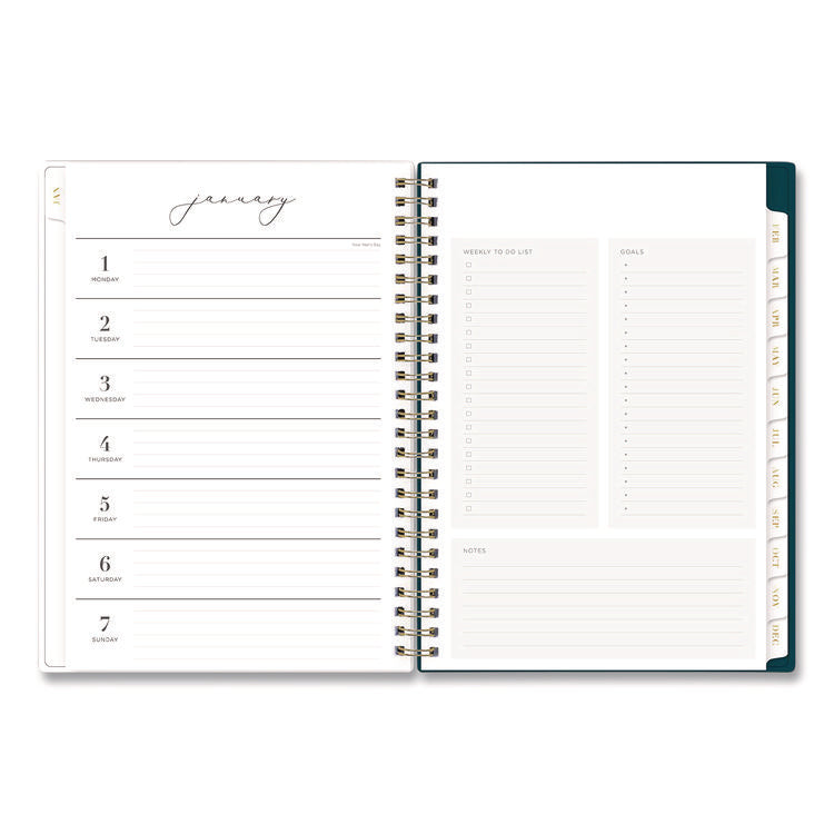 Life Note-It Dania Weekly/Monthly Planner, Floral Artwork, 8.63 x 5.88, Teal/Pink/Blue Cover, 12-Month (Jan to Dec): 2026