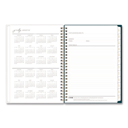 Life Note-It Dania Weekly/Monthly Planner, Floral Artwork, 8.63 x 5.88, Teal/Pink/Blue Cover, 12-Month (Jan to Dec): 2026