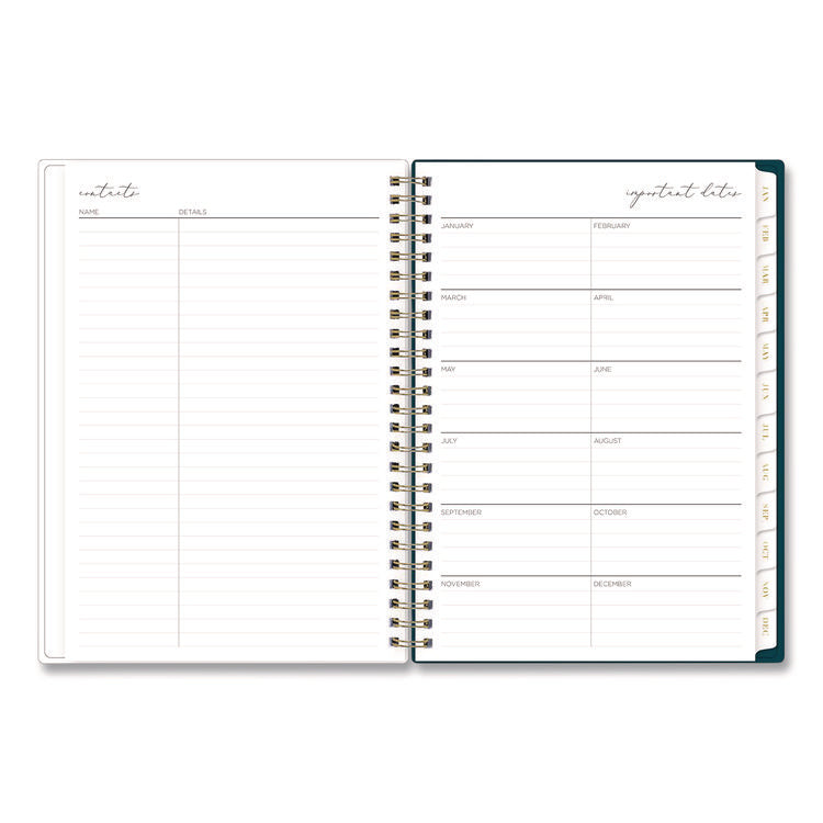 Life Note-It Dania Weekly/Monthly Planner, Floral Artwork, 8.63 x 5.88, Teal/Pink/Blue Cover, 12-Month (Jan to Dec): 2026