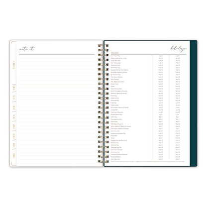 Life Note-It Dania Weekly/Monthly Planner, Floral Artwork, 8.63 x 5.88, Teal/Pink/Blue Cover, 12-Month (Jan to Dec): 2026