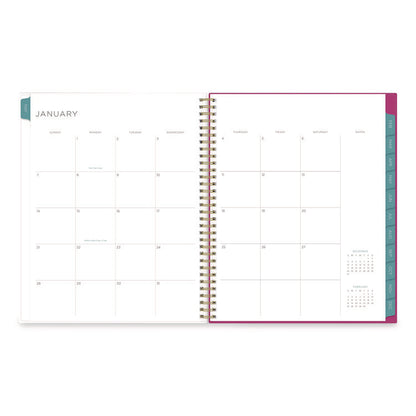 Kelly Ventura Magenta Bloom Weekly/Monthly Planner, Floral Artwork, 11 x 8.5, Multicolor Cover, 12-Month (Jan to Dec): 2026