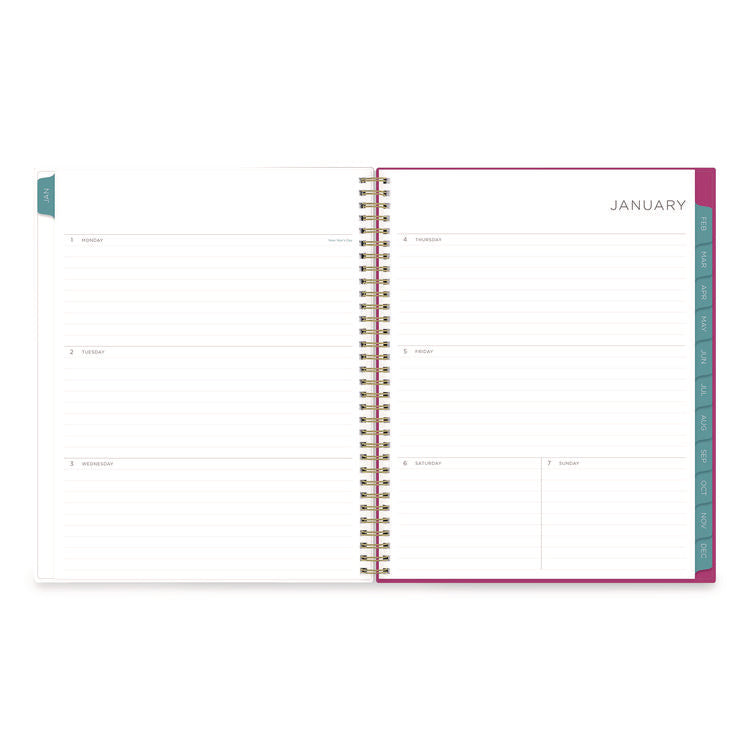 Kelly Ventura Magenta Bloom Weekly/Monthly Planner, Floral Artwork, 11 x 8.5, Multicolor Cover, 12-Month (Jan to Dec): 2026