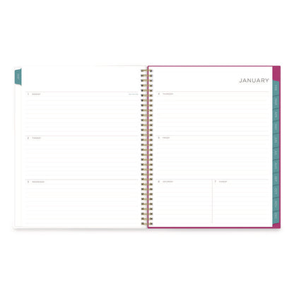 Kelly Ventura Magenta Bloom Weekly/Monthly Planner, Floral Artwork, 11 x 8.5, Multicolor Cover, 12-Month (Jan to Dec): 2026